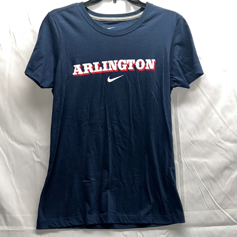 Nike MLB Women's Texas Rangers Arlington Baseball Graphic T-Shirt Slim Fit Size